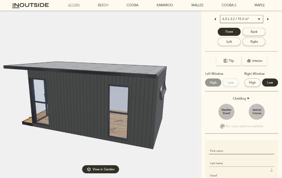 Configurador 3D de Inoutside