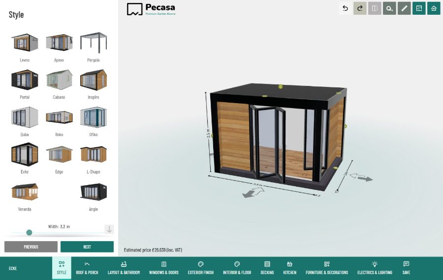Configurador 3D de Pecasa