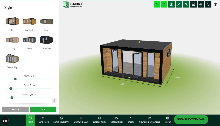 Configurador 3D de Smart Garden Offices